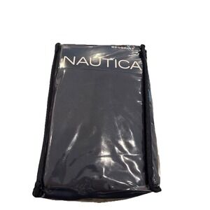 NAUTICA King NAVY BLUE RUFFLE BEDSKIRT NEW